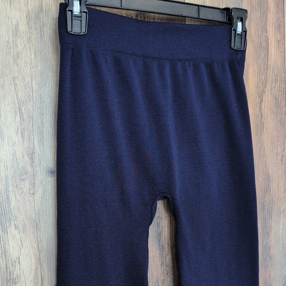NWT Gold Medal International Fleece Lined Blue Fashioned Leggings S/M       C176